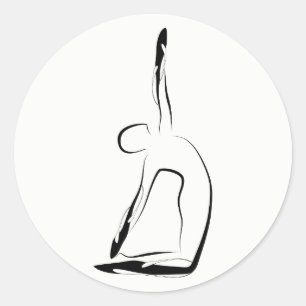 Yoga-Pose Runder Aufkleber