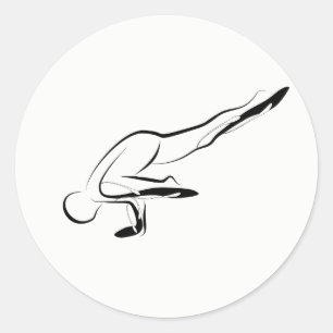 Yoga-Pose Runder Aufkleber