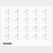 Yoga-Pose Runder Aufkleber (Blatt)