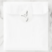 Yoga-Pose Runder Aufkleber (Tasche)