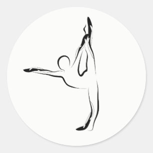 Yoga-Pose Runder Aufkleber
