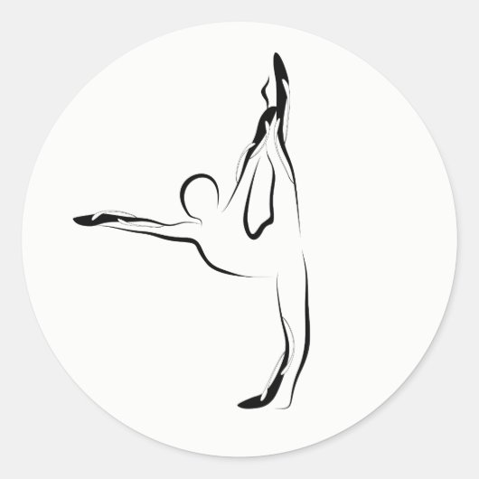 Yoga-Pose Runder Aufkleber (Vorderseite)