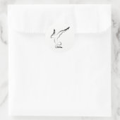 Yoga-Pose Runder Aufkleber (Tasche)