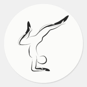 Yoga-Pose Runder Aufkleber