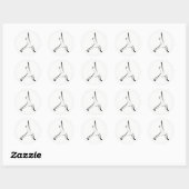 Yoga-Pose Runder Aufkleber (Blatt)