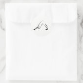 Yoga-Pose Runder Aufkleber (Tasche)