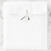 Yoga-Pose Runder Aufkleber (Tasche)
