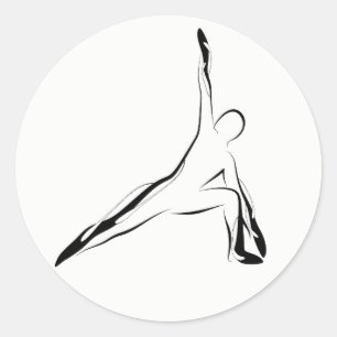 Yoga-Pose Runder Aufkleber