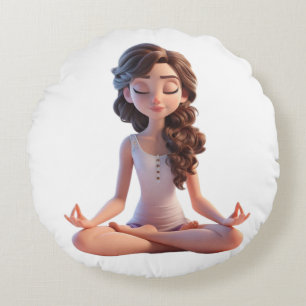 Yoga-Pose Rundes Kissen
