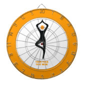 Yoga Pose schwarz, orange Dartscheibe (vorne)