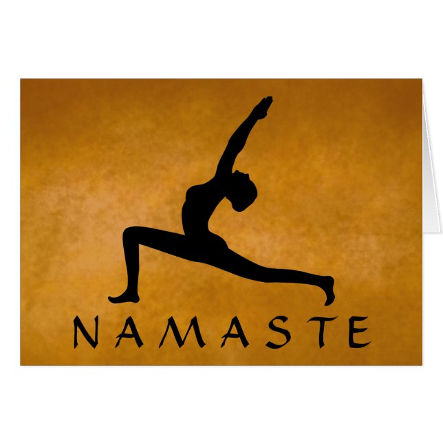 Yoga-Pose Schwarze Silhouette, benutzerdefinierte  (Vorderseite (Horizontal))