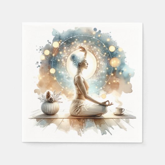 Yoga-Pose Serviette (Vorderseite)