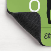 Yoga Pose Silhouette auf Green Personalisiert Mousepad (Ecke)