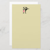 Yoga-Pose-Silhouette Briefpapier (Vorne/Hinten)