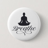 Yoga-Pose-Silhouette Button (Vorderseite)