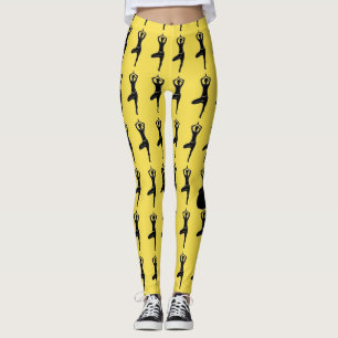Yoga Pose Silhouette Leggings