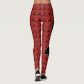 Yoga Pose Silhouette Leggings (Rückseite)