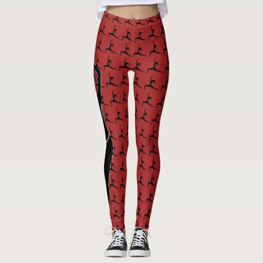 Yoga Pose Silhouette Leggings (Vorderseite)