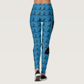 Yoga Pose Silhouette Leggings (Rückseite)