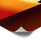 Yoga Pose Silhouette Sonnenaufgang Landschaft Kuns Poster (Ecke)