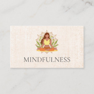 Yoga-Pose Sitzen Mandala Pattern Visitenkarte