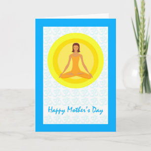 Yoga Pose, Take Time to Breathe, Mother's Day Karte