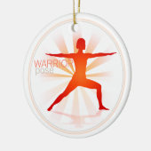 Yoga-Pose-Verzierung (Krieger-Pose) Keramik Ornament (Links)