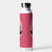 Yoga-Pose wirbelt rosa Name Trinkflasche (Links)