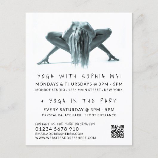 Yoga-Pose, Yoga-Class-Werbe-Flyer Flyer (Vorne)