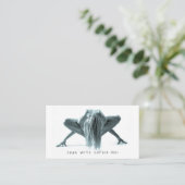 Yoga Pose, Yoga Instructor Business Card Visitenkarte (Stehend Vorderseite)