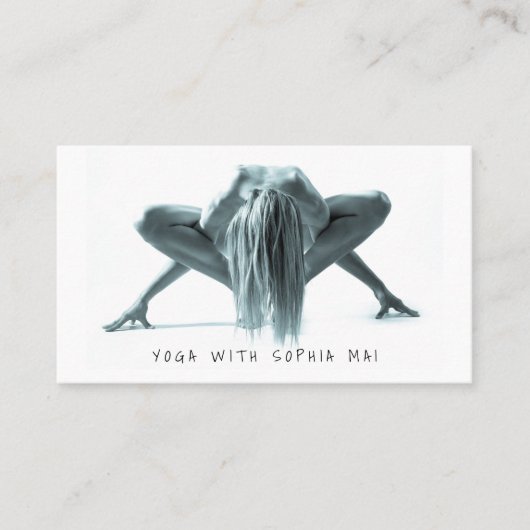 Yoga Pose, Yoga Instructor Business Card Visitenkarte (Vorderseite)