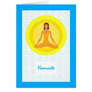 Yoga-Pose, Zeit zum Atmen nehmen, Namaste