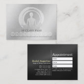 YOGA Pose ZEN Signatur-Klasse Treue Ernennung Terminkarte (Vorne/Hinten)