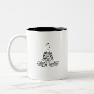 YOGA-POSE ZWEIFARBIGE TASSE