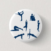 Yoga-Posen Button (Vorderseite)