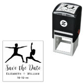 Yoga-Posen für Paare Brautpavillon Save the Date Permastempel (Beispiel)