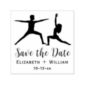 Yoga-Posen für Paare Brautpavillon Save the Date Permastempel (Design)