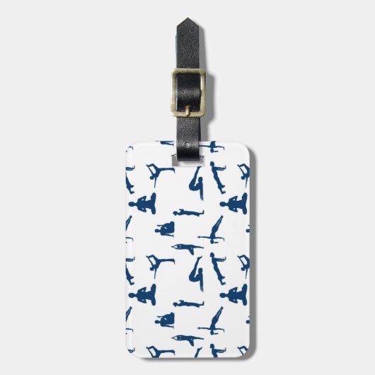 Yoga-Posen Gepäckanhänger (Vorderseite vertikal)