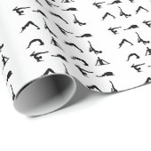 Yoga-Posen Geschenkpapier (Rolleneckpunkt)