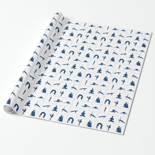 Yoga-Posen Geschenkpapier (Ungerollt)