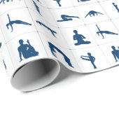 Yoga-Posen Geschenkpapier (Rolleneckpunkt)
