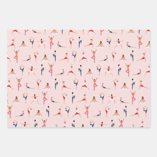 Yoga-Posen Geschenkpapier Set (Vorderseite 2)