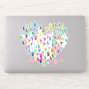 Yoga-Posen Herz Thunder_Cove Aufkleber