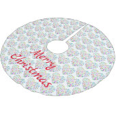 Yoga-Posen Herz Thunder_Cove Polyester Weihnachtsbaumdecke (Schrägansicht)