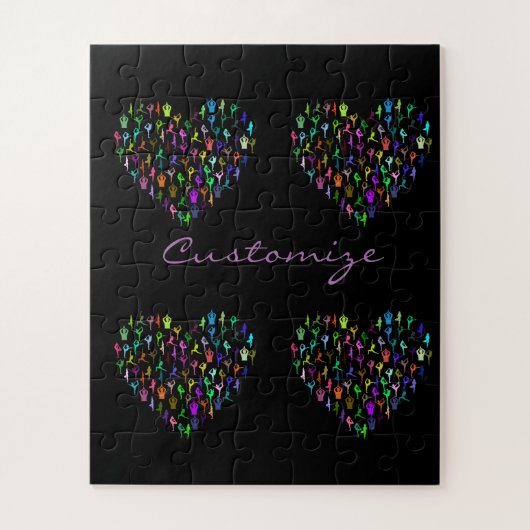 Yoga-Posen Herz Thunder_Cove Puzzle (Vertikal)