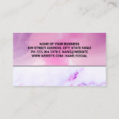 Yoga-Posen | Hintergrund für Wasserfarbenmarmor Visitenkarte (Rückseite)