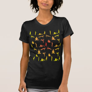 Yoga-Posen in strahlenden Farben T-Shirt