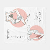Yoga-Posen individueller Name u. Text-Fleecedecke Fleecedecke (Vorderseite (Horizontal))