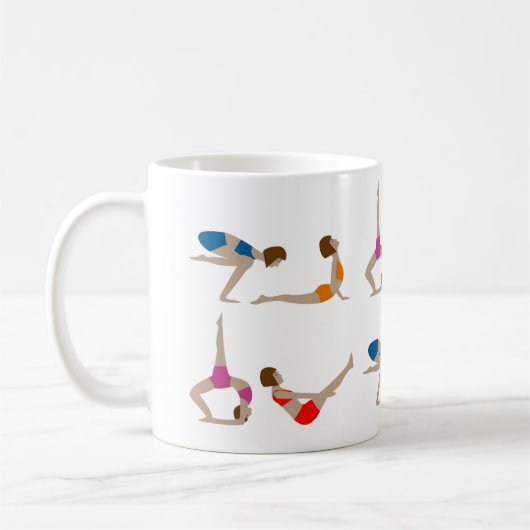 Yoga-Posen Kaffee-Cup-Tasse Kaffeetasse (Links)