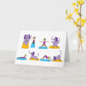 Yoga-Posen-Karte Karte (Gelbe Blume)